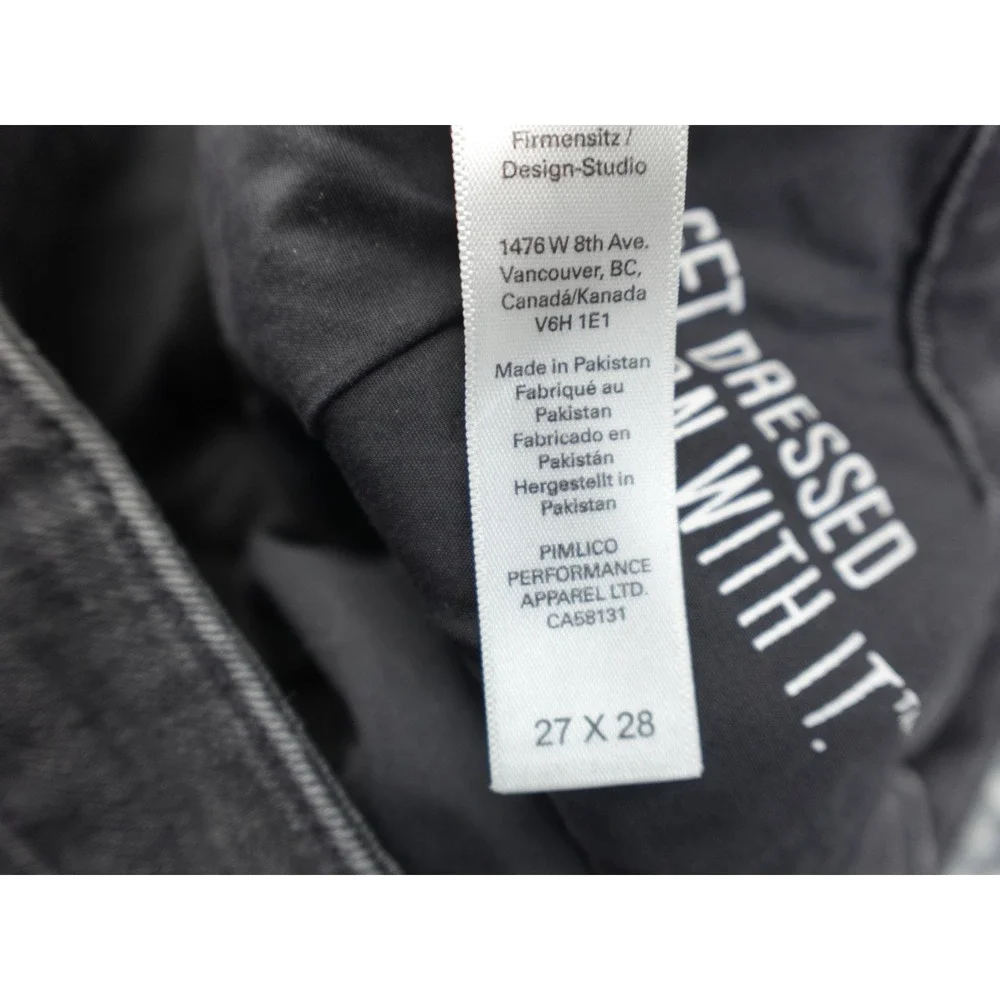 DU/ER Performance Denim Jeans Womens 27x28 Black Good Slim Straight‎ WFLR2616